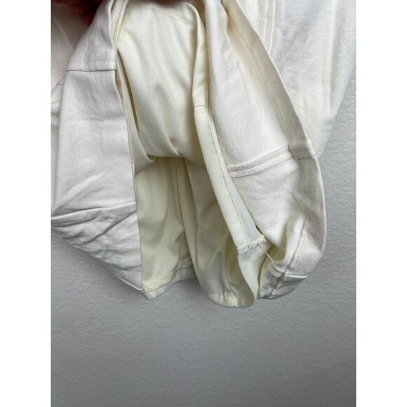 Lauren Ralph Lauren Shift Dress Women 12 Ivory Front Pockets Short Sleeve - Picture 7 of 11